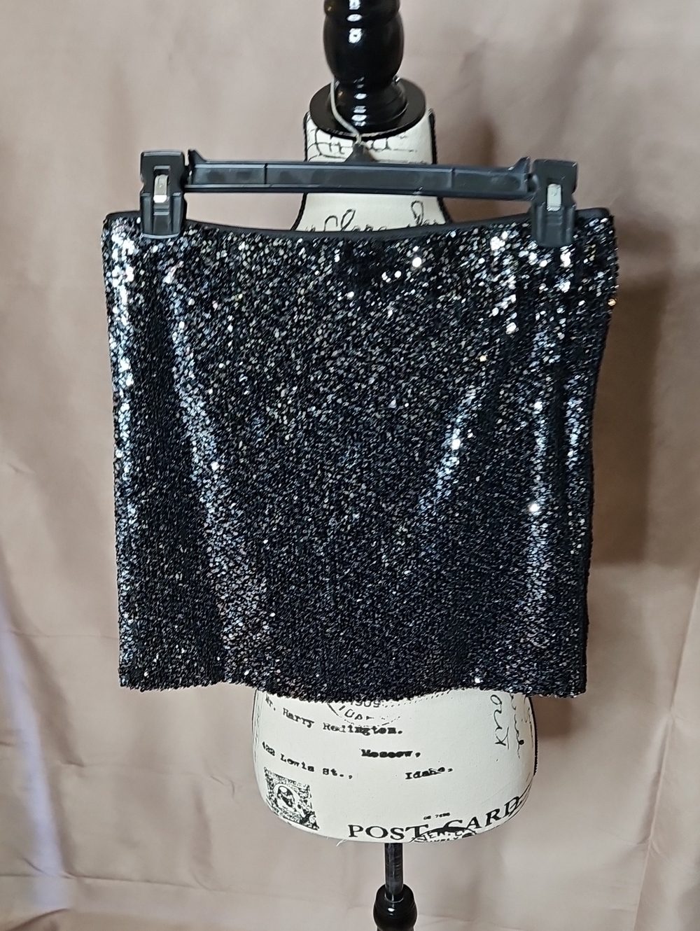 Forever 21 Black Fully Sequin Mini Skirt Size Small
